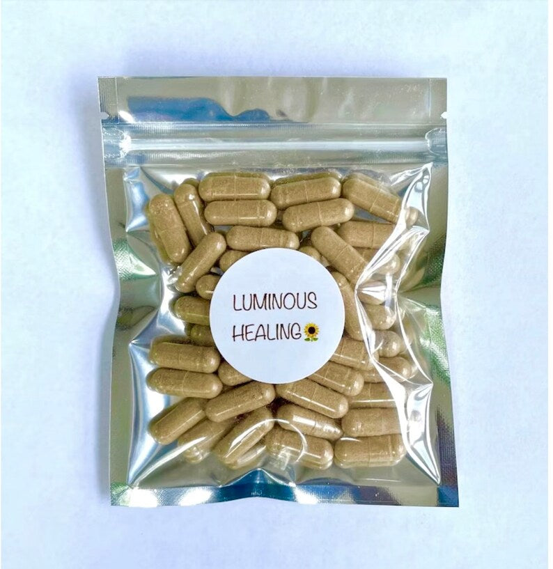 Cleavers Herb Capsules 500 mg >> 100 vegetarian capsules - Luminous Healing Herbs