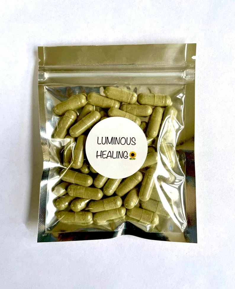 Goldenseal Herb Capsules 500 mg >> 100 vegetarian capsules - Luminous Healing Herbs