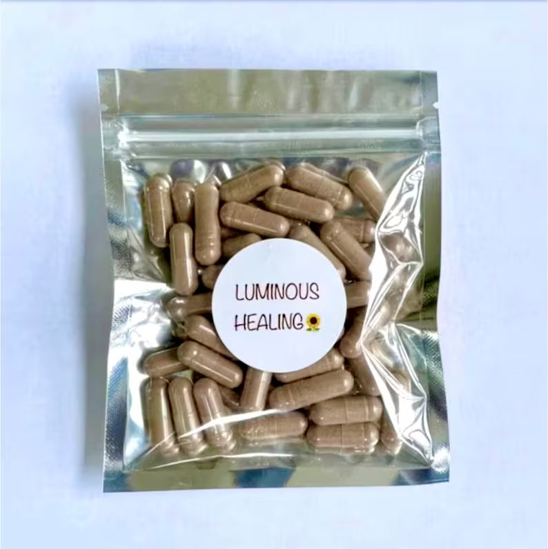 Organic Comfrey Root Capsules 500 mg >> 100 vegetarian capsules - Luminous Healing Herbs