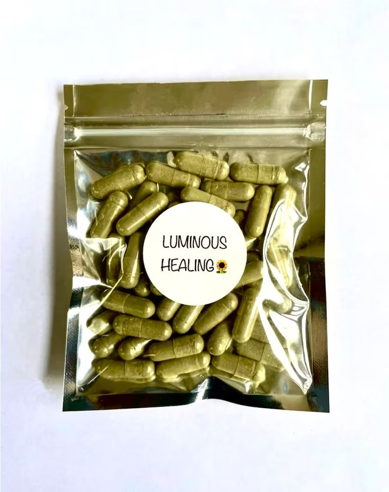 Spearmint Leaf Capsules 500 mg >> 100 vegetarian capsules - Luminous Healing Herbs