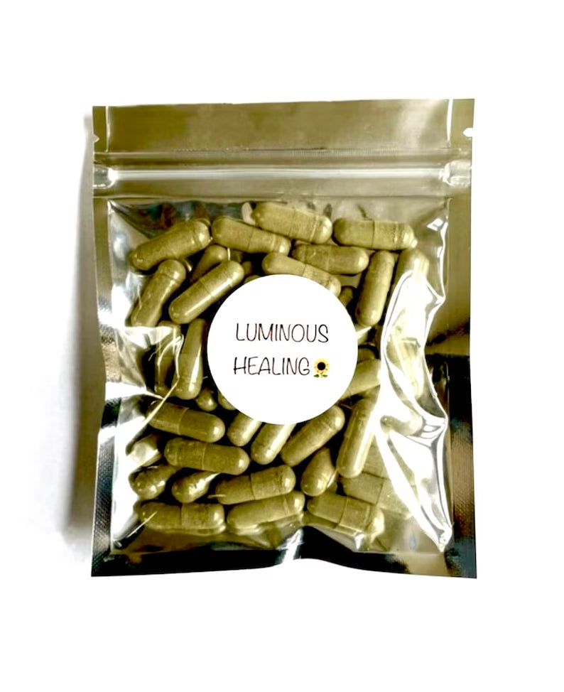 Mullein Leaf Capsules 500 mg >> 100 vegetarian capsules - Luminous Healing Herbs