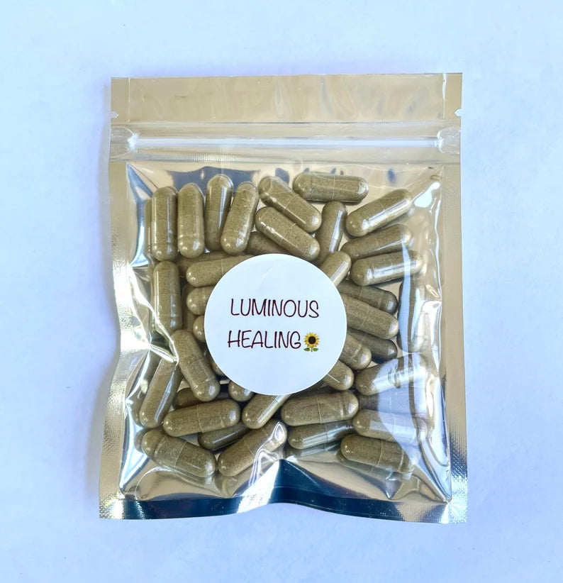 Organic Sage Capsules 500 mg >> 100 vegetarian capsules - Luminous Healing Herbs