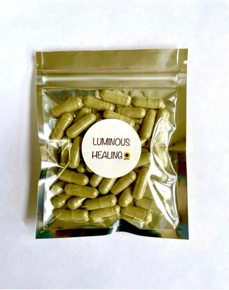 Organic Spinach Capsules 500 mg >> 100 vegetarian capsules - Luminous Healing Herbs