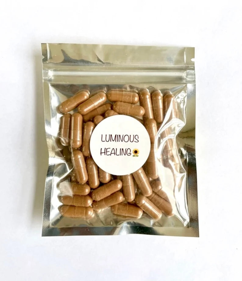 Organic Turkey Rhubarb Root Capsules 500 mg >> 100 vegetarian capsules - Luminous Healing Herbs